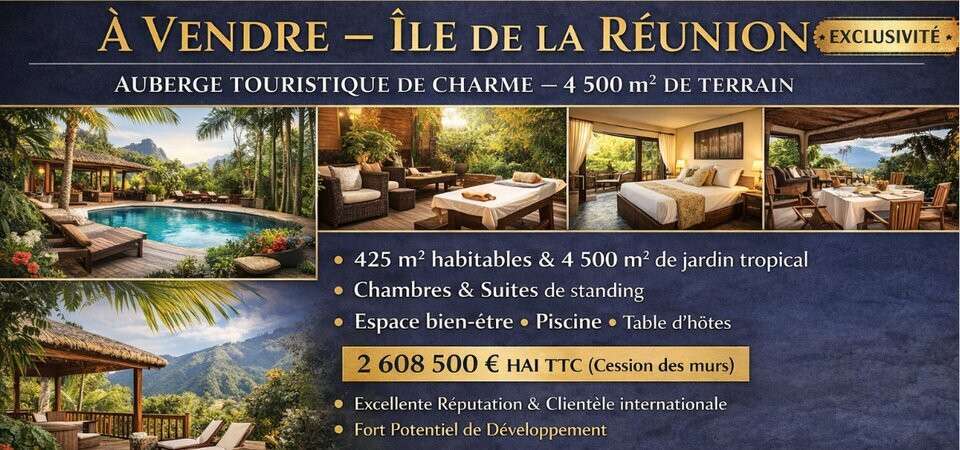 Auberge touristique à vendre au Tampon
