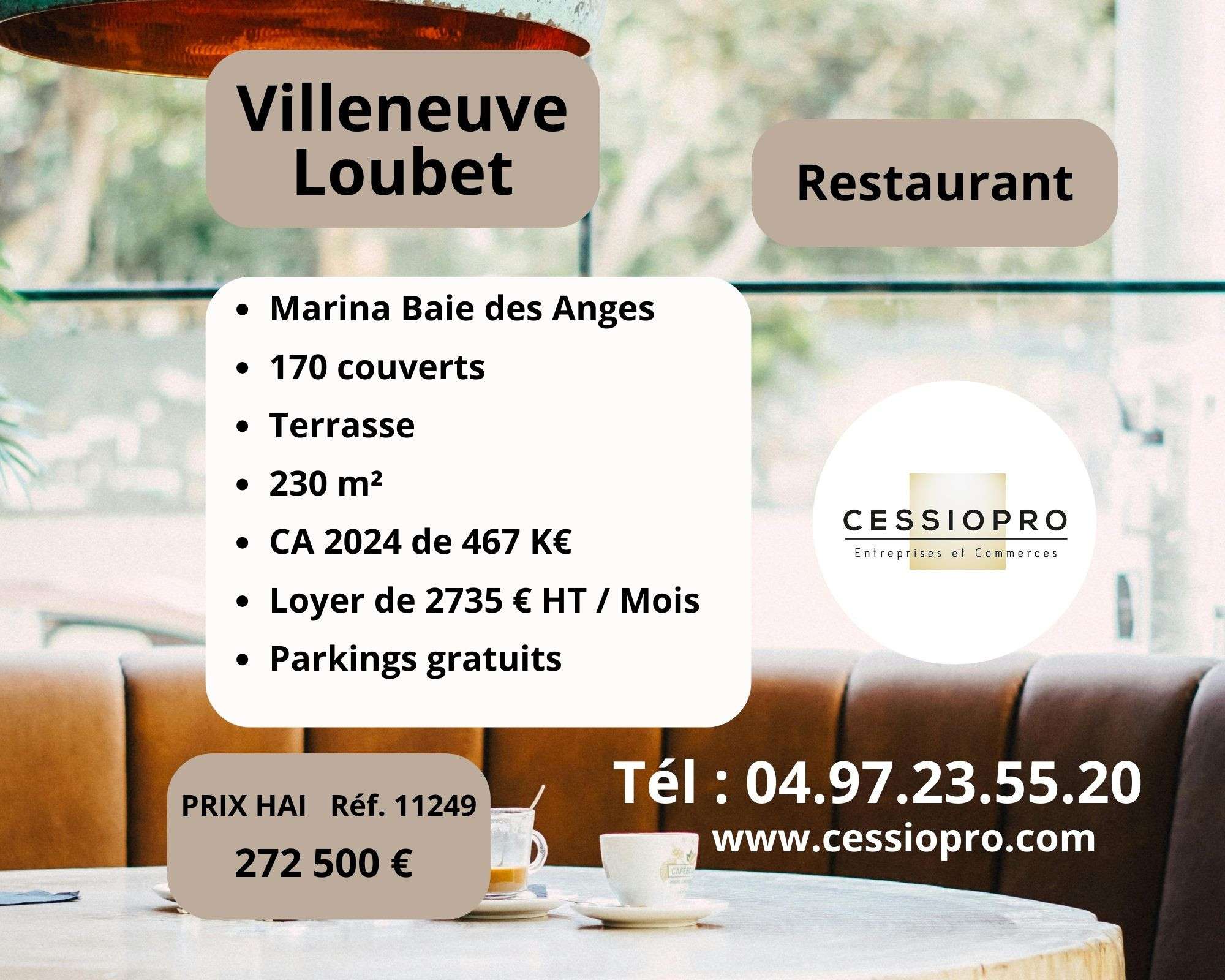 Restaurant Marina Baie des Anges Villeneuve Loubet