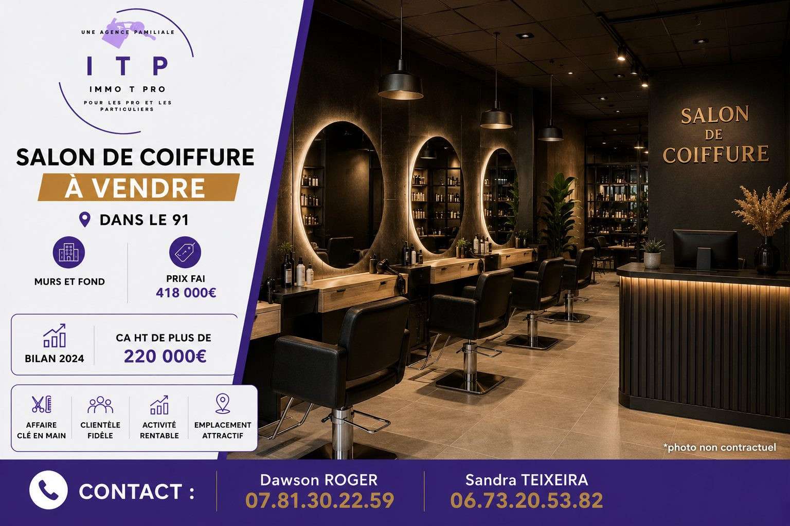 Gros coup de coeur magnifique salon de coiffure 91