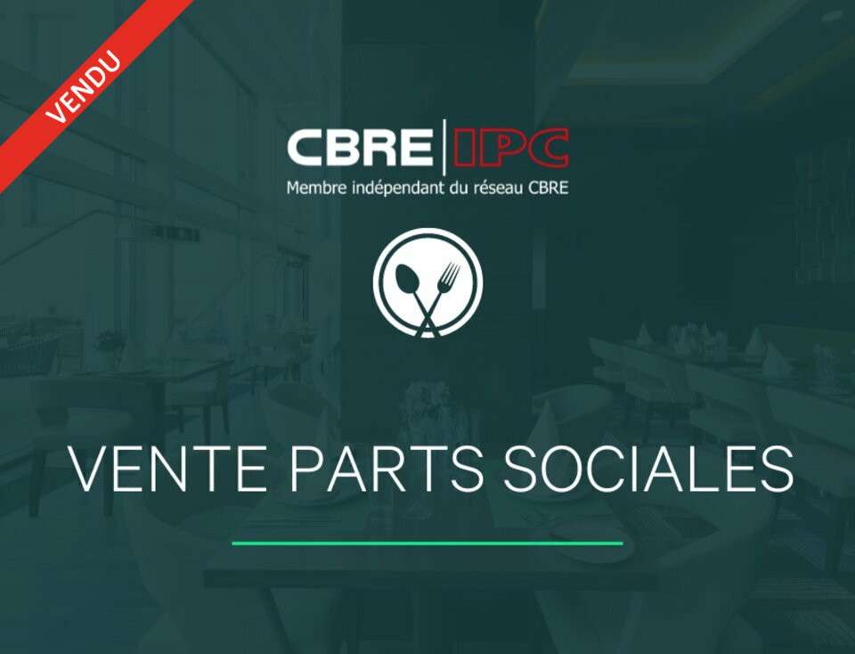Vente parts sociales restaurant à Anglet Océan