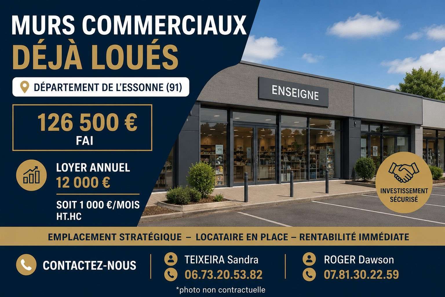 AV murs commerciaux de 50m² à Évry-Courcouronnes