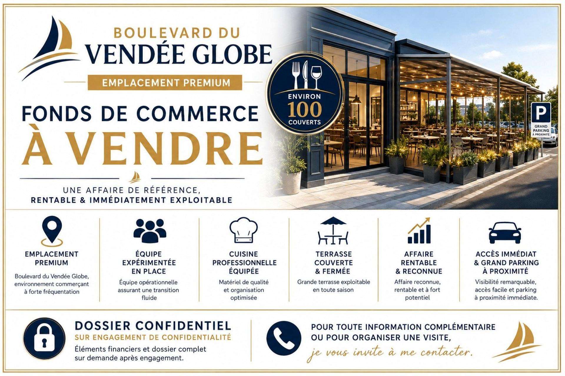 Vente restaurant traditionnel aux Sables d'Olonne