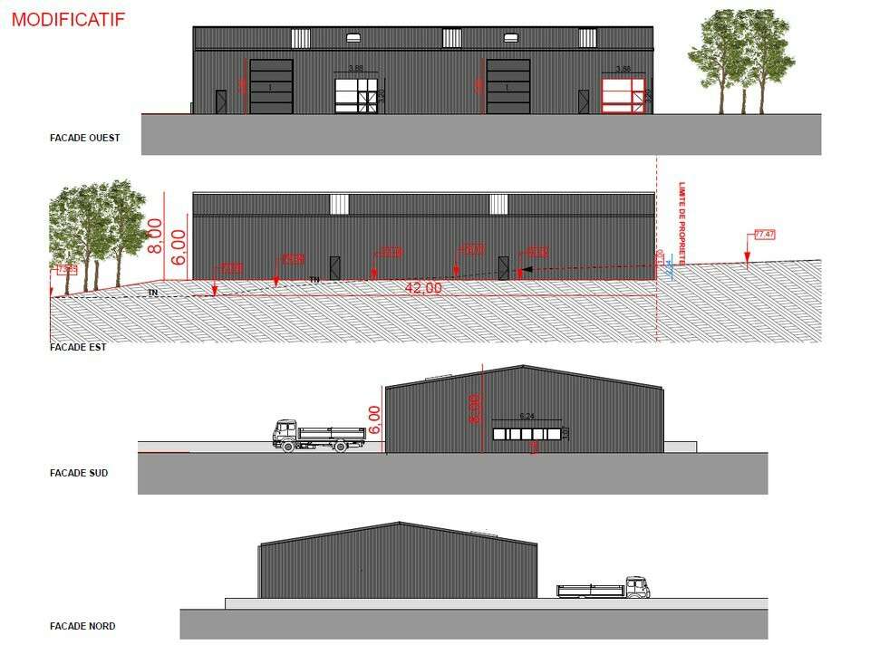 A louer local activité neuf 644m² RN165 à Quimper