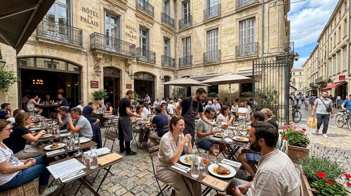 Murs et fonds bel hôtel restaurant à Montpellier