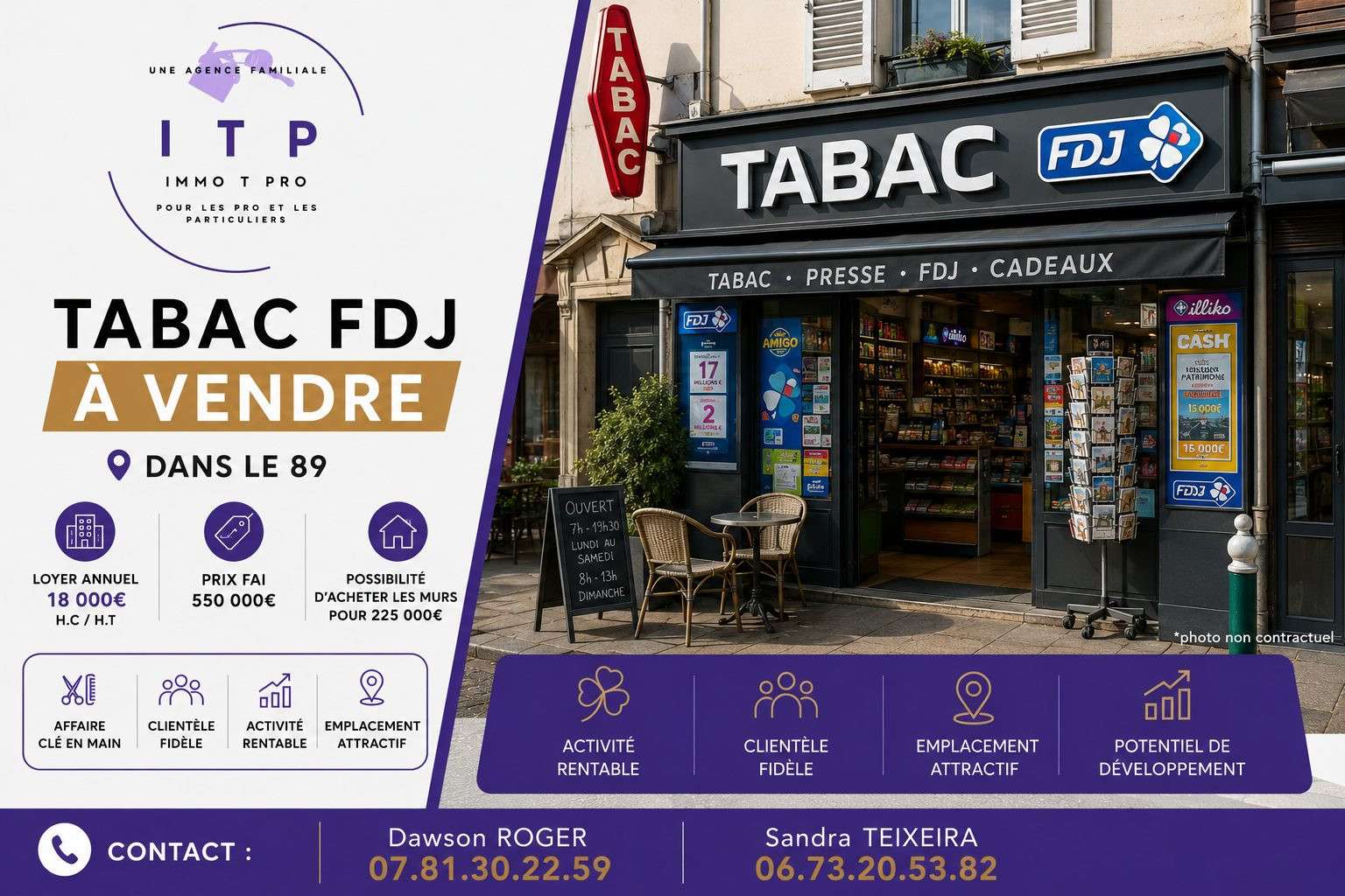 AV magnifique tabac presse FDJ dans l'Yonne (89)