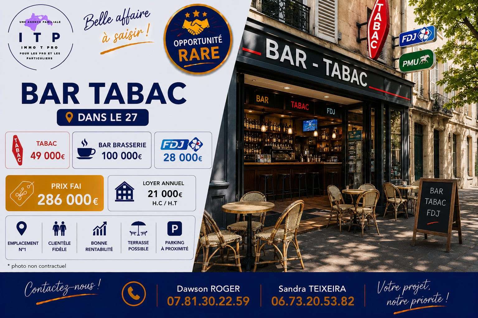 AV beau bar brasserie tabac FDJ jolie ville d'Eure