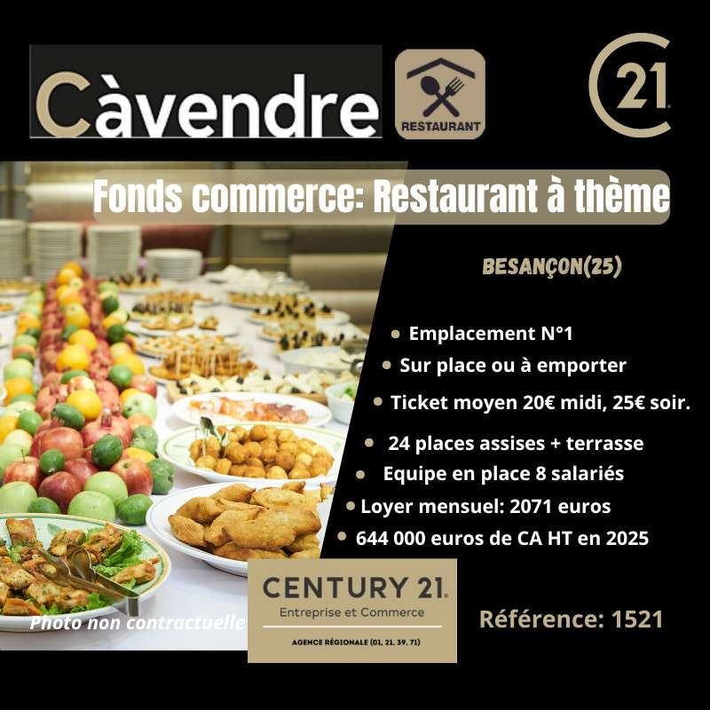 Vente FDC restauration à thème à Besançon