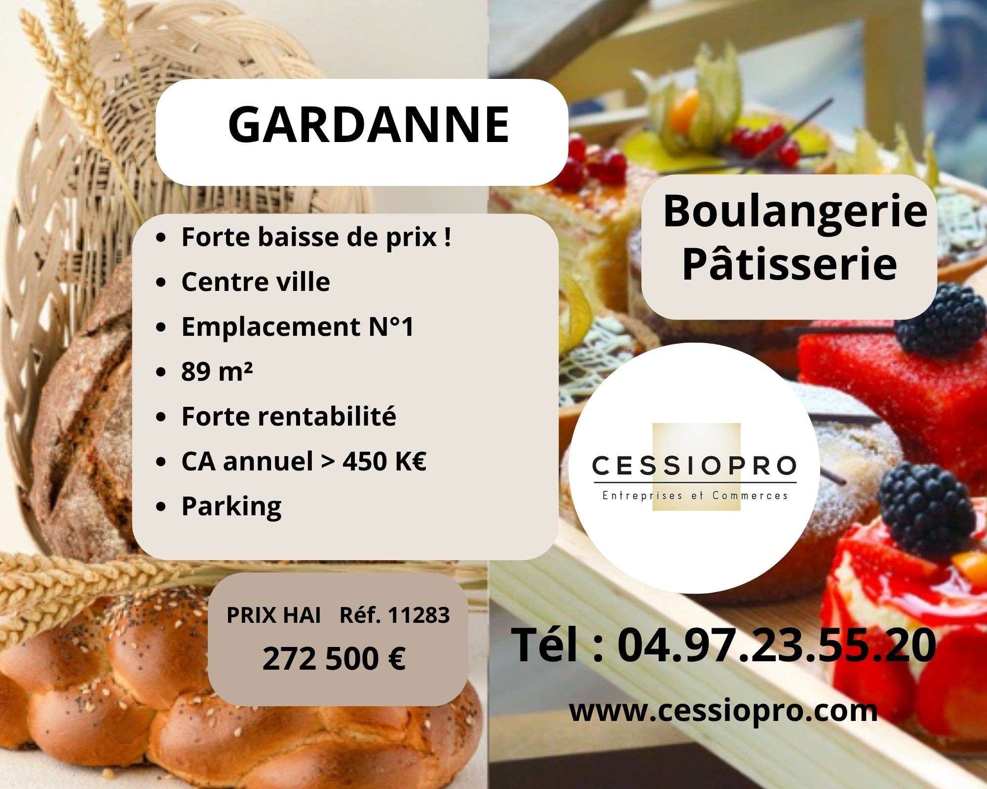 A vendre boulangerie pâtisserie à Gardanne centre