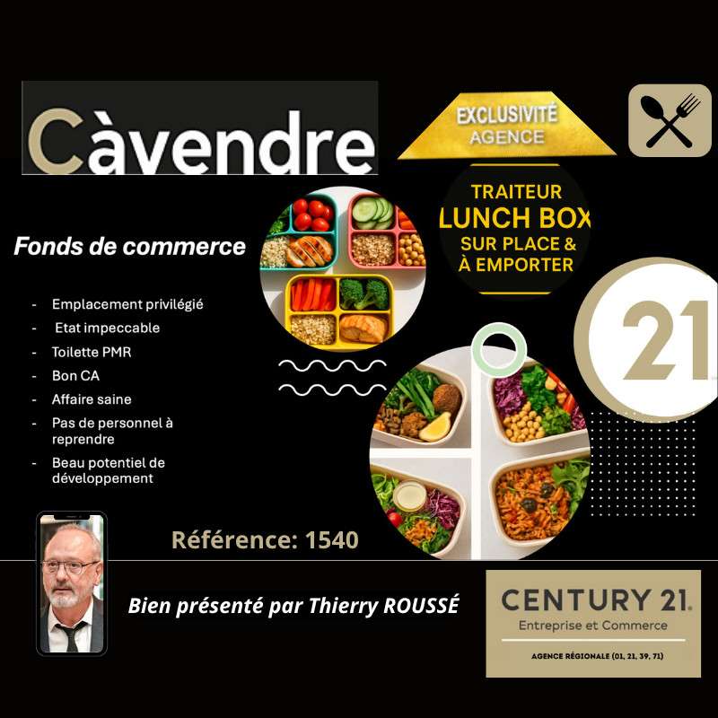 Vente restaurant traiteur à Chalon Sur Saône