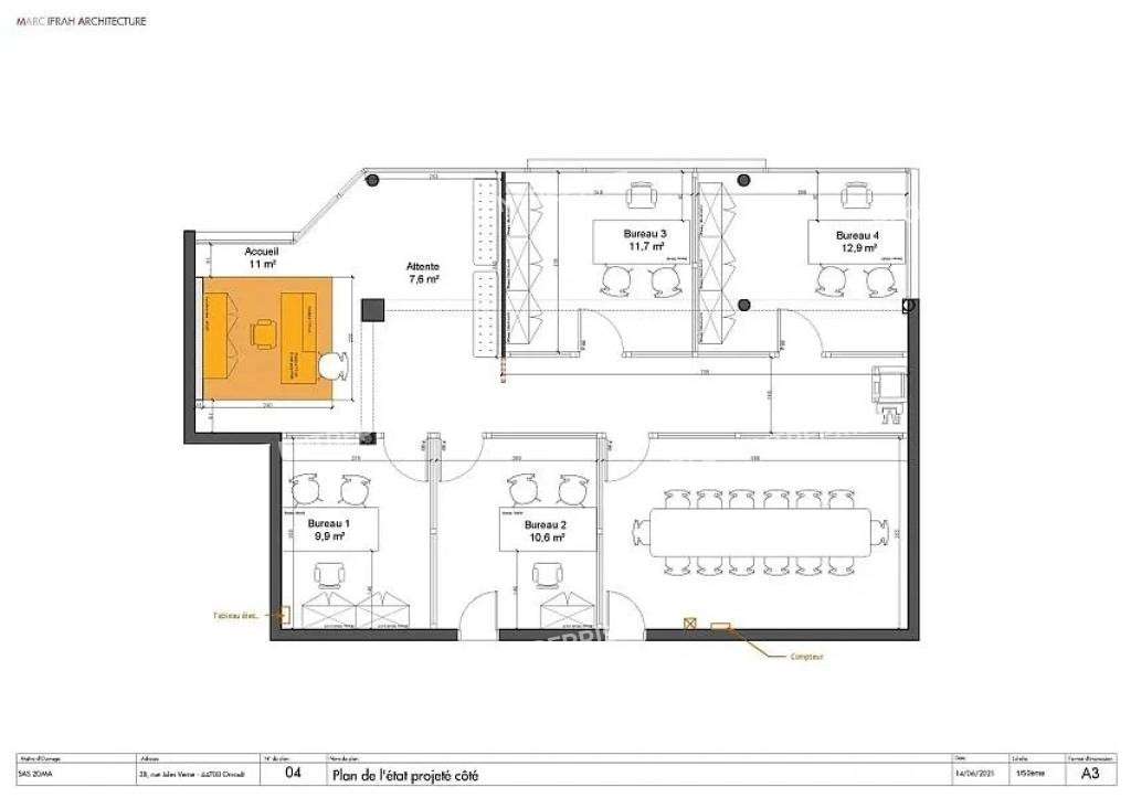A vendre bureaux locaux commerciaux 118m² Orvault