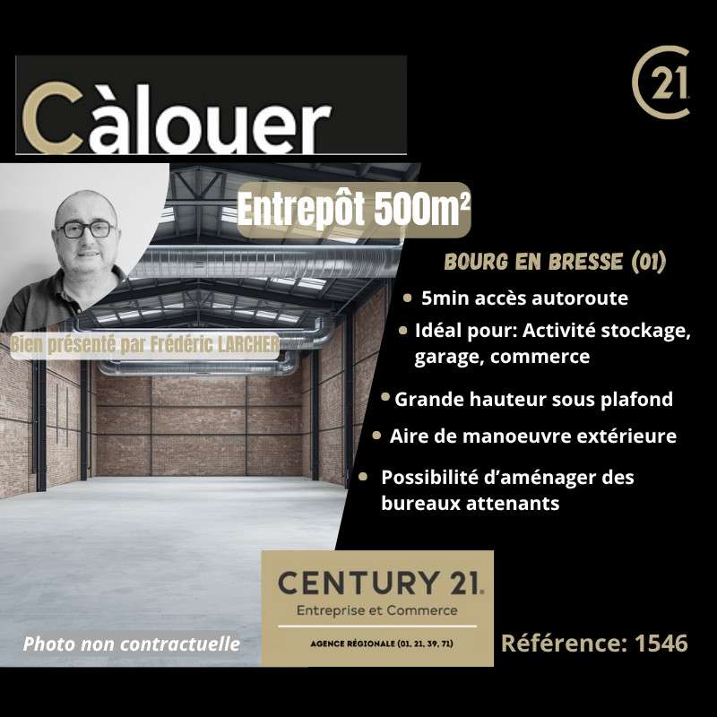 A louer local industriel 500m² à Bourg En Bresse 