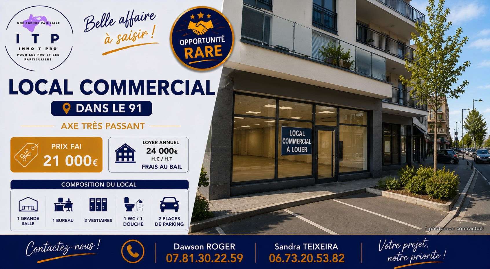 DAB local commercial 100m² Ste-Geneviève-des-Bois