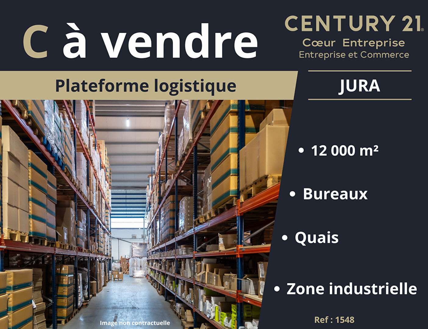 Vente plateforme logistique de 12 000m² dept Jura