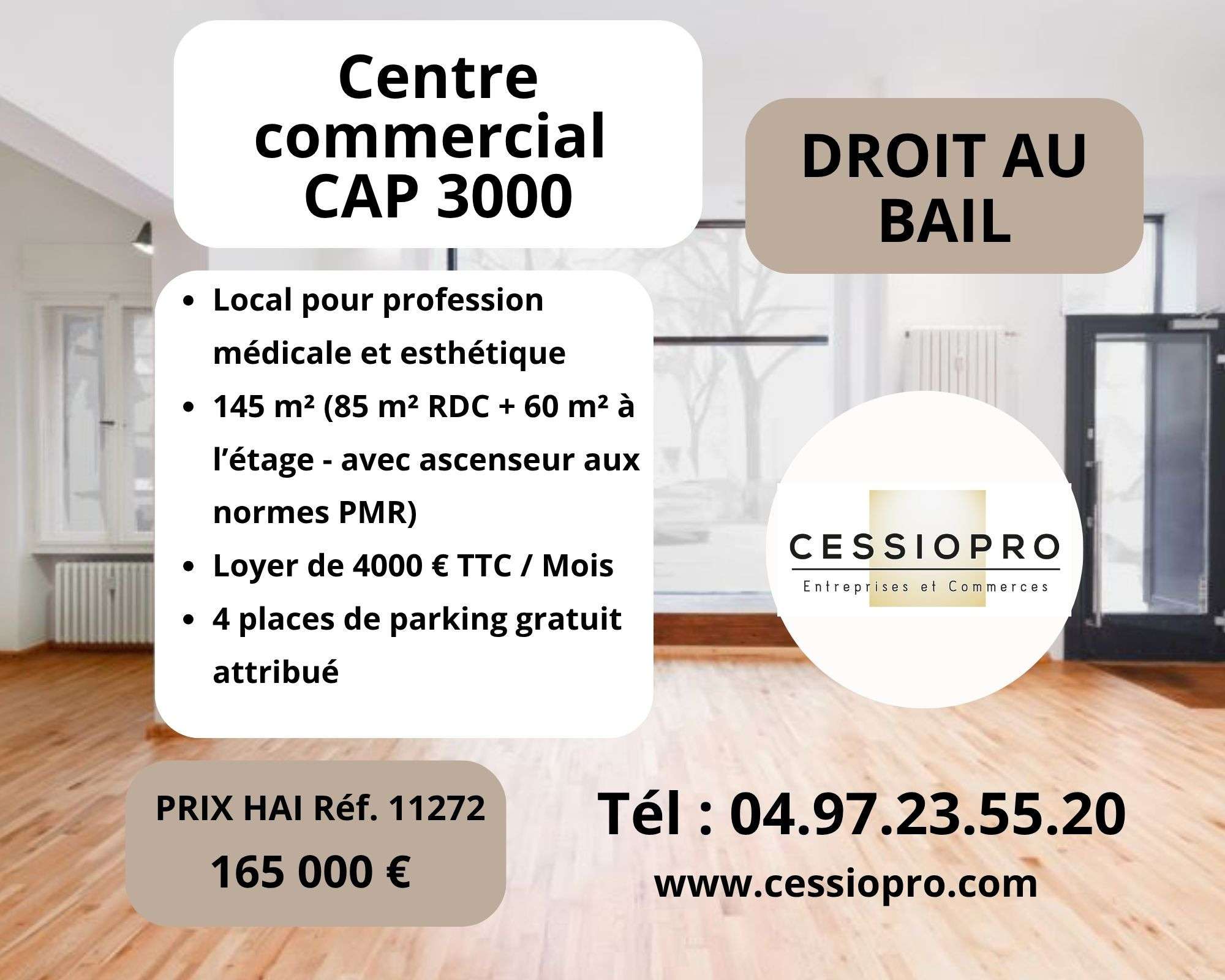 DAB local 145m² Saint-Laurent-du-Var CAP 3000 