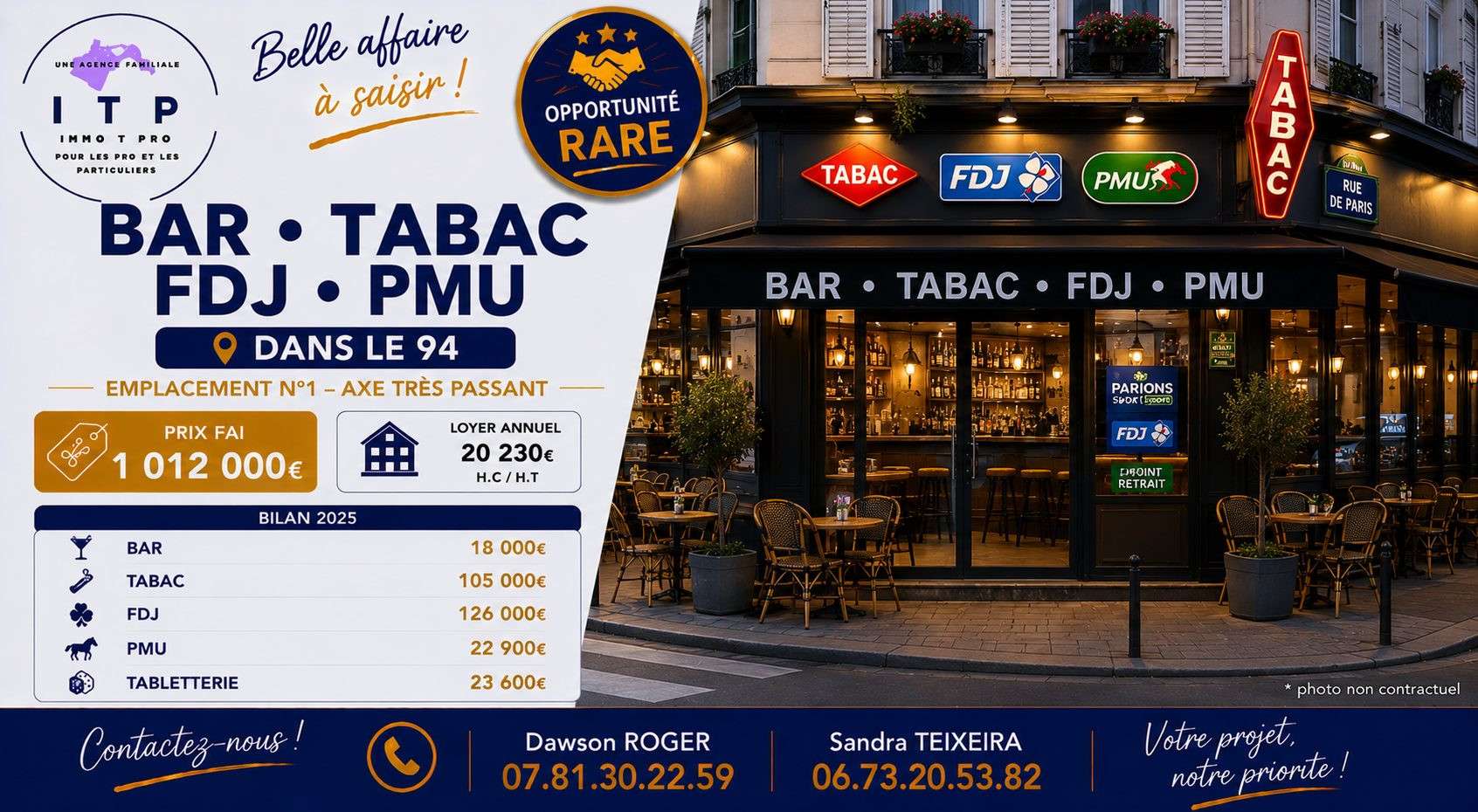AV bar tabac FDJ PMU à Créteil secteur recherché