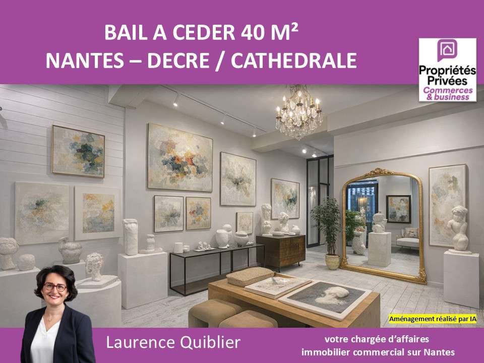 Bail à céder local commercial 40m² à Nantes Decré 