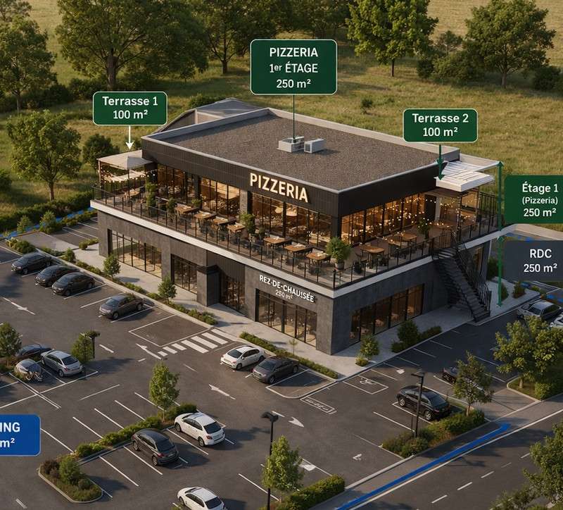Vente murs commerciaux 500m² Saint-Alban-de-Roche