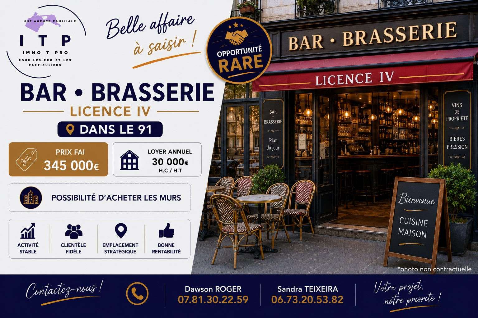 AV superbe bar restaurant lic IV Corbeil Essonnes