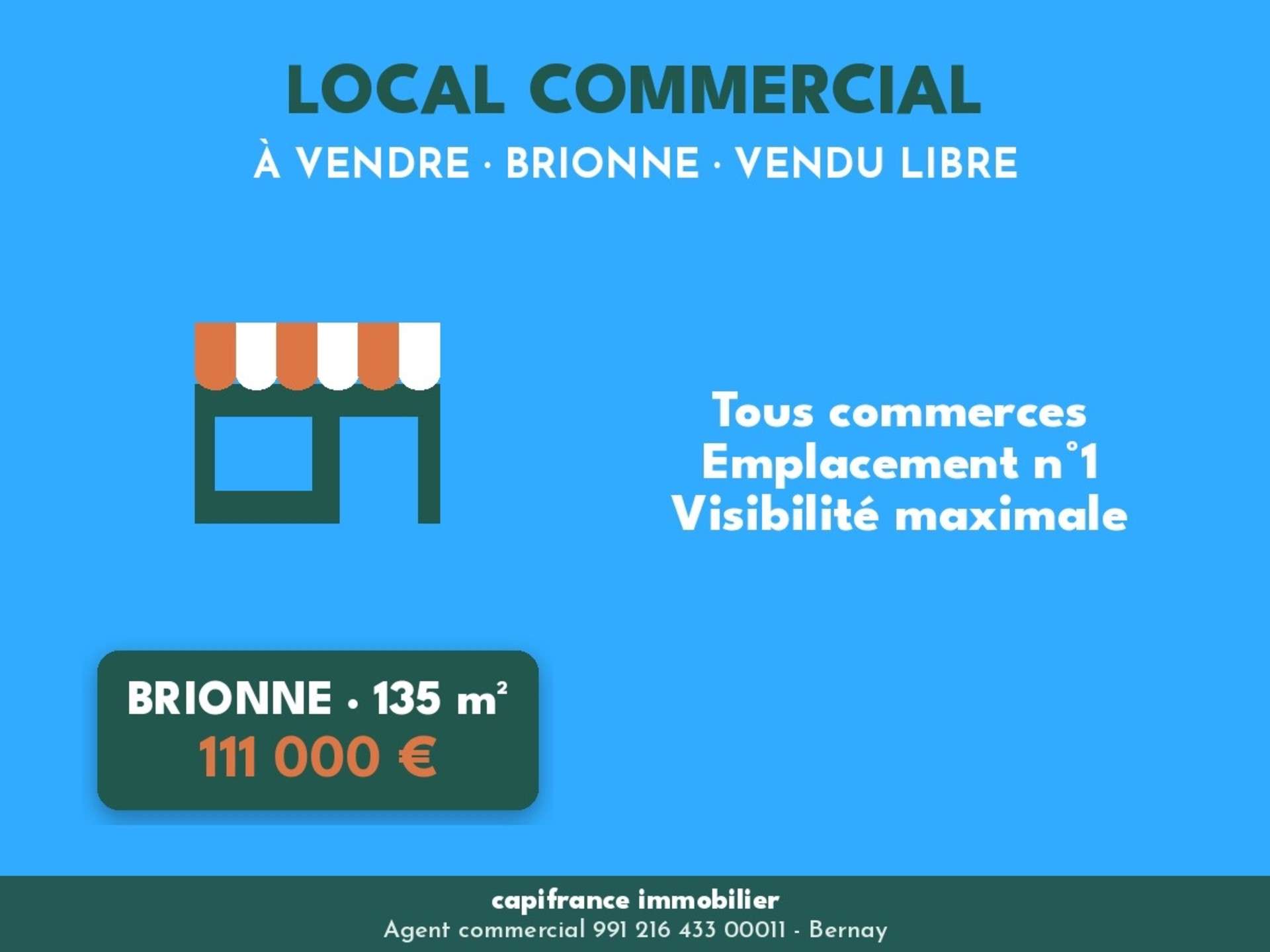 Vente murs libres tous commerces 135m² à Brionne 