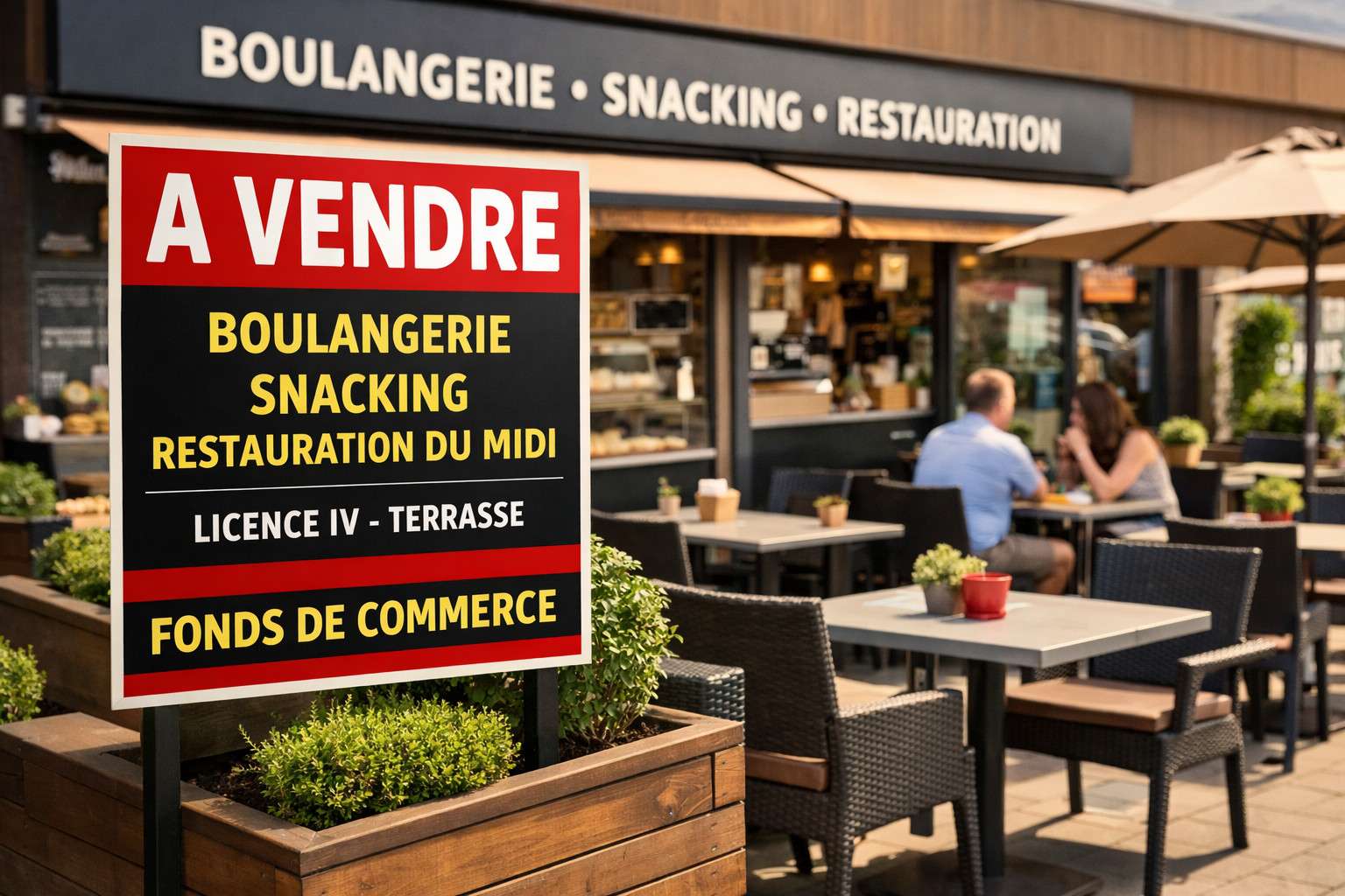 Vente boulangerie-snacking du midi à Nantes