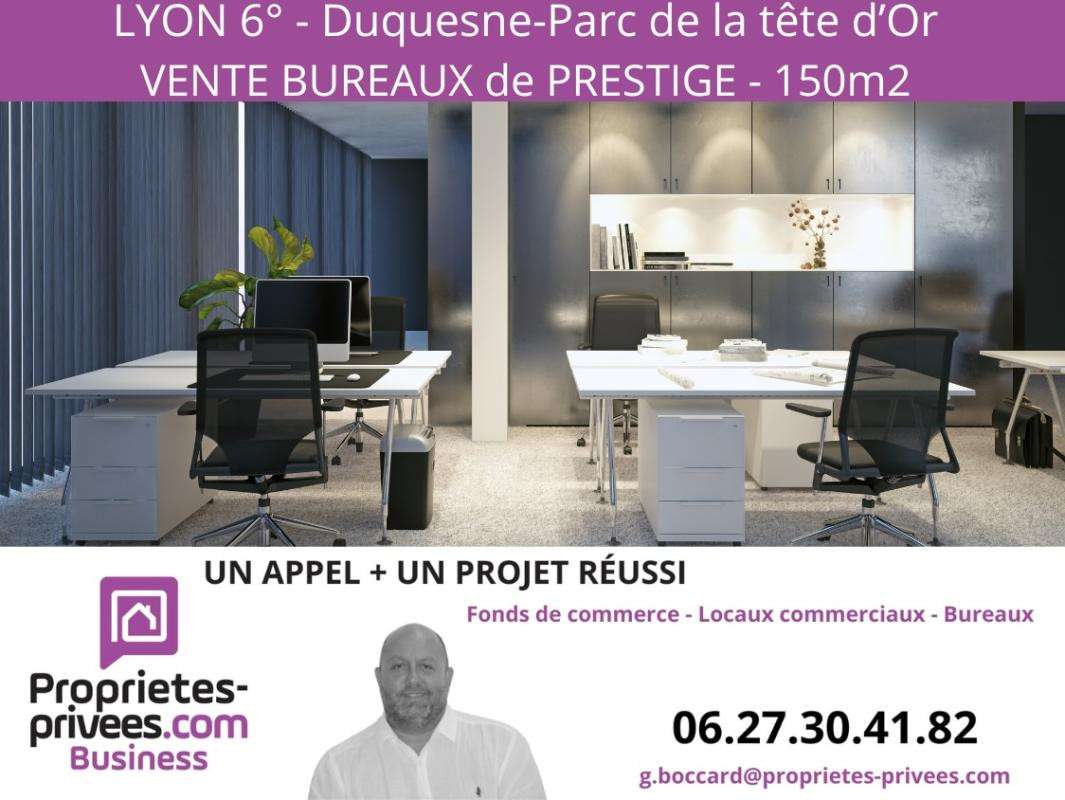 Vente bureaux de prestige 150m² Lyon 6e Tête d'Or.