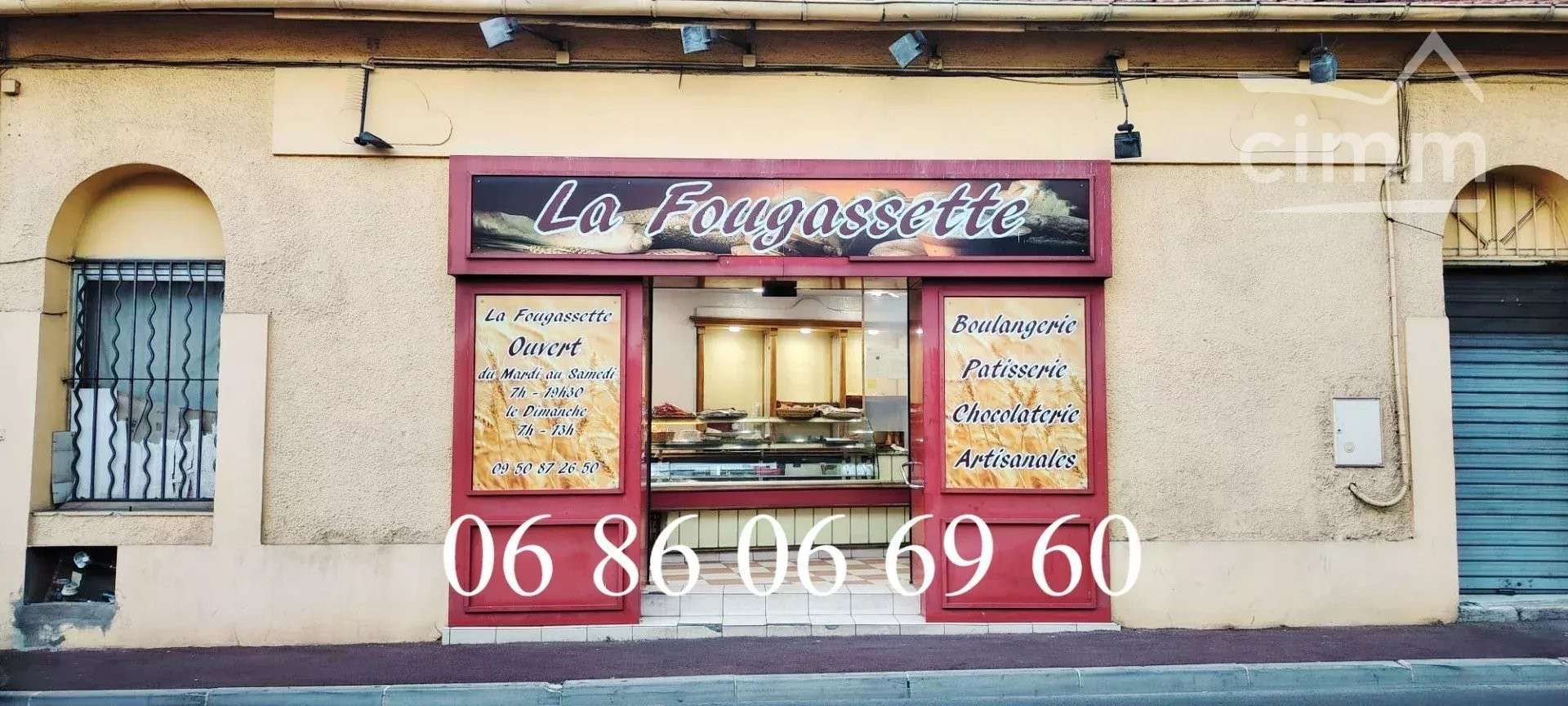 Vente murs local boulangerie 144m² à Grasse