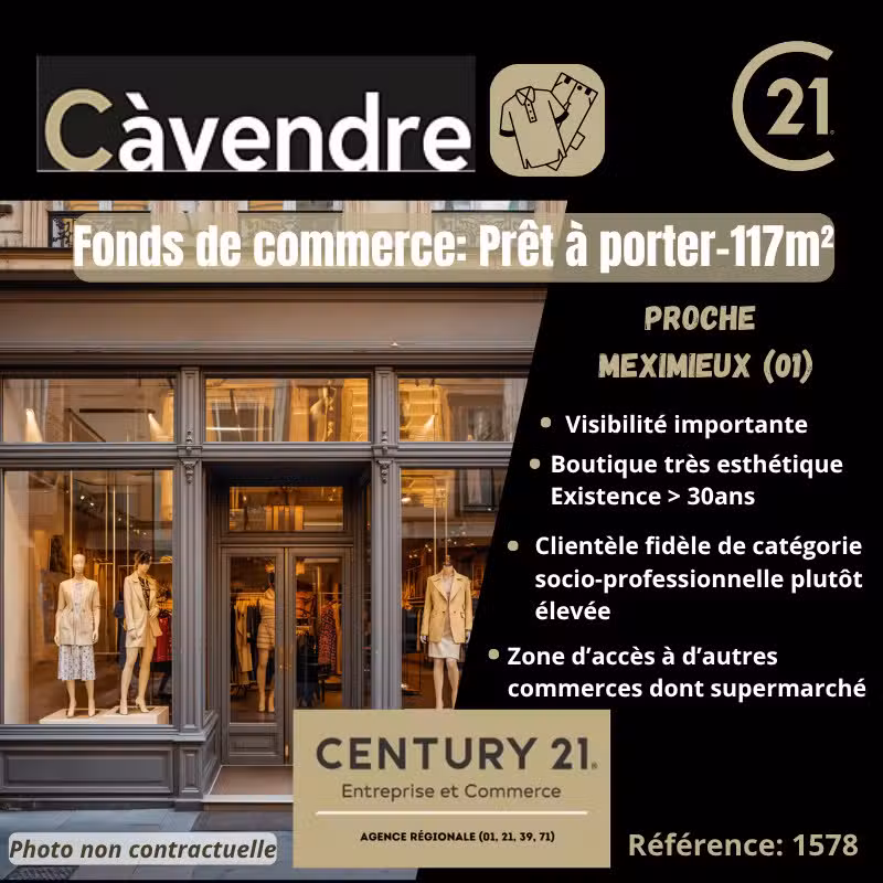 Vente FDC prêt à porter proche de Meximieux