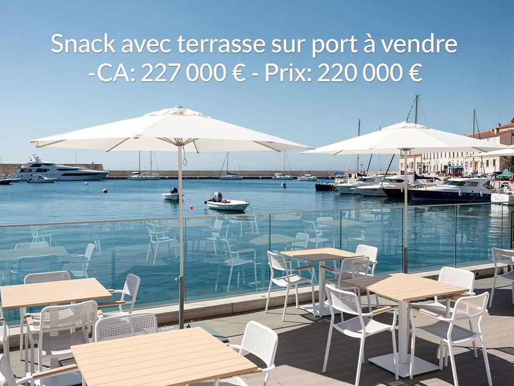 Vente restaurant snack 32 couverts à Nice plage