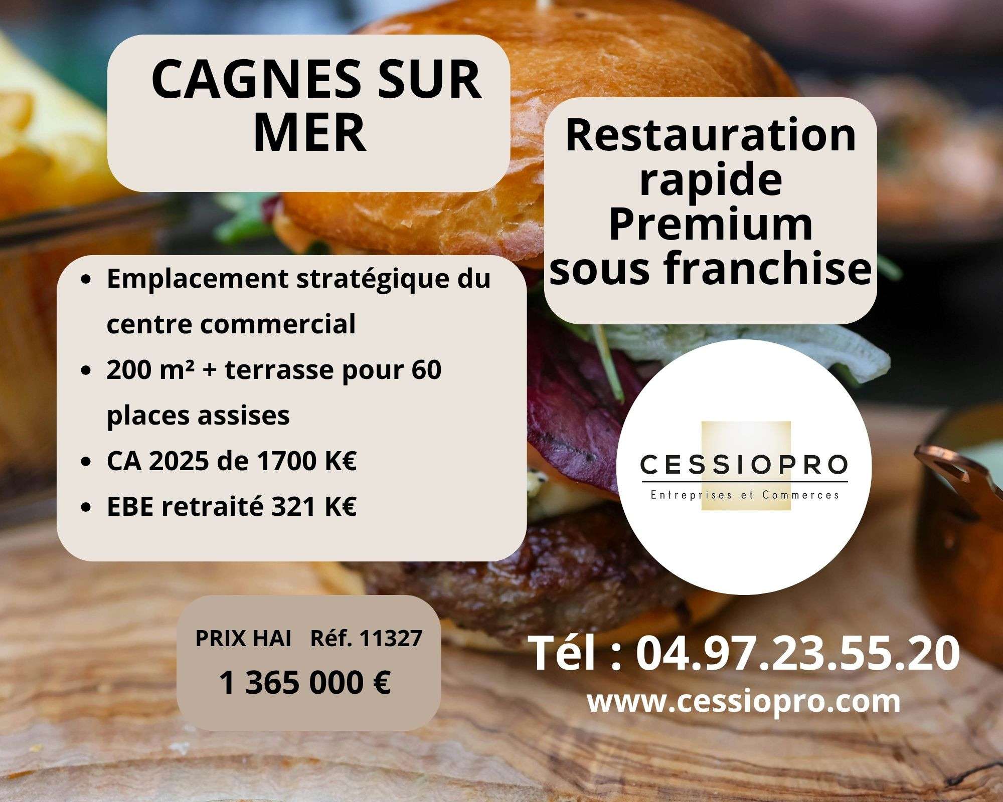 AV restauration rapide premium sous franchise 06
