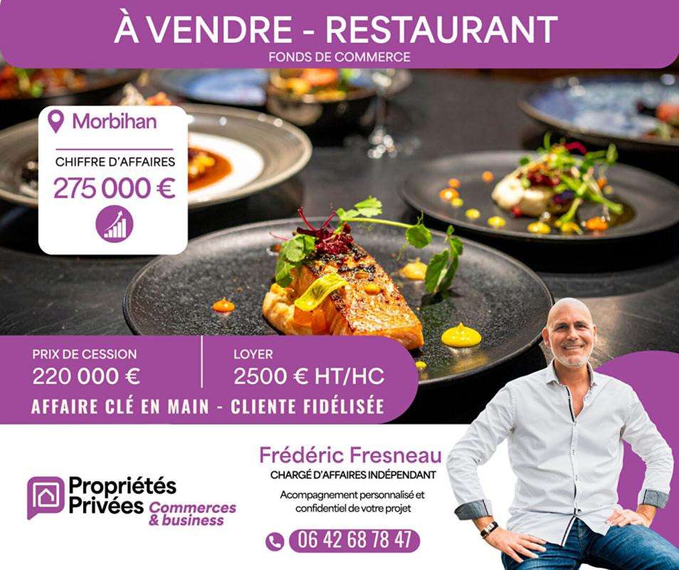 Vente restaurant 40 couverts à Vannes centre