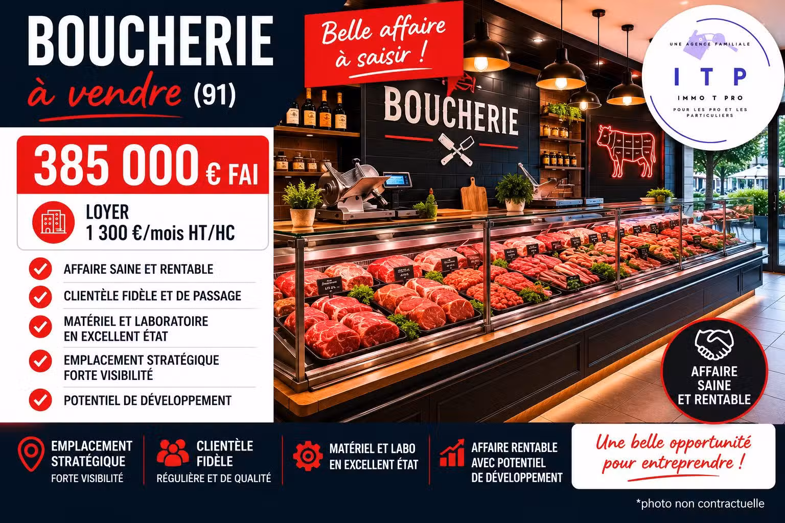 AV magnifique boucherie au coeur de l'Essonne (91)