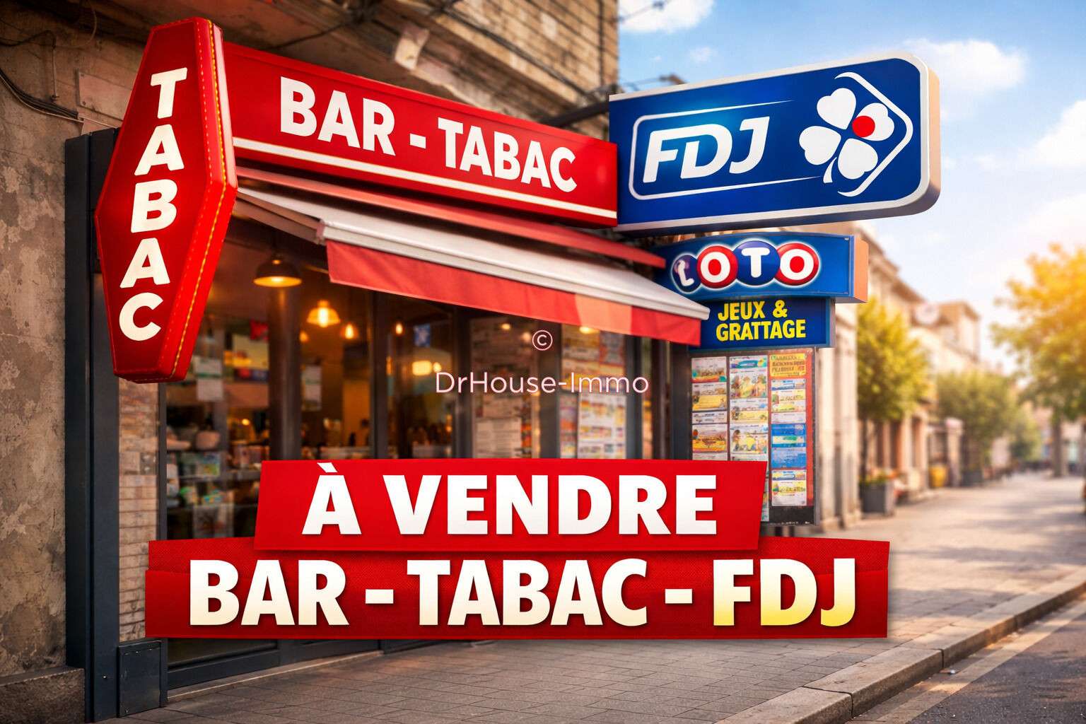 Vente bar tabac FDJ licence sans PMU à Nice centre