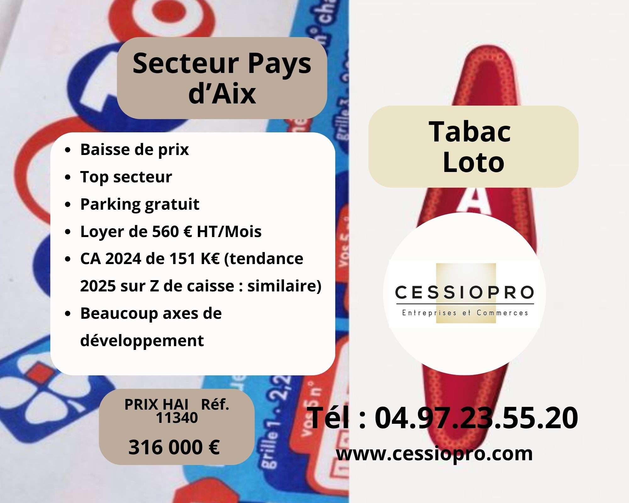 Baisse de prix très beau Tabac Loto Pays d'Aix