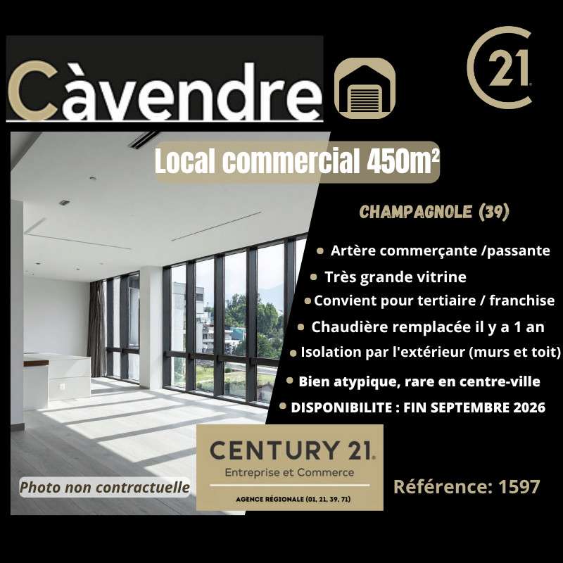 Vente local commercial de 450m² à Champagnole