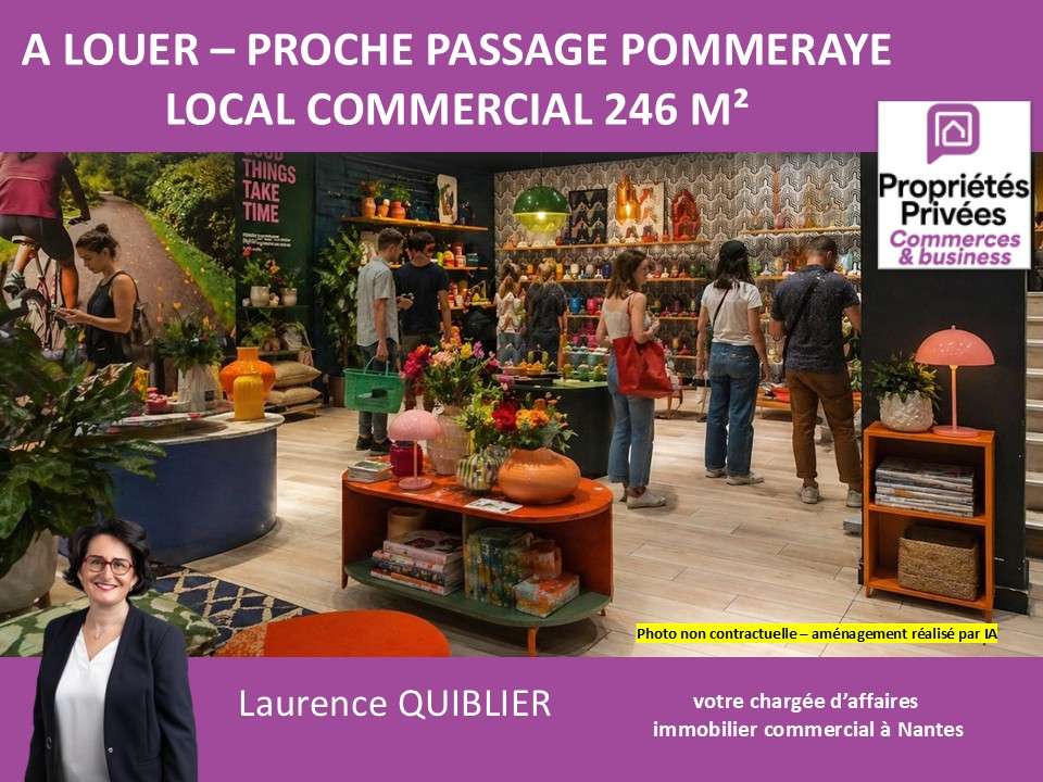 A louer local commercial 246m² centre-ville Nantes
