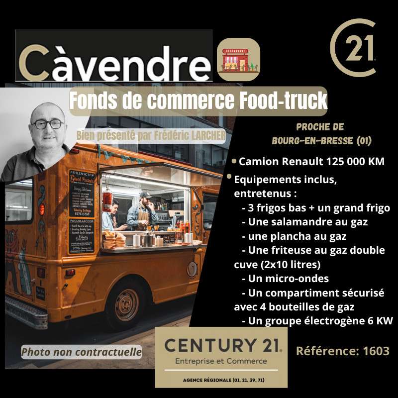 Vente FDC food truck à Bourg En Bresse