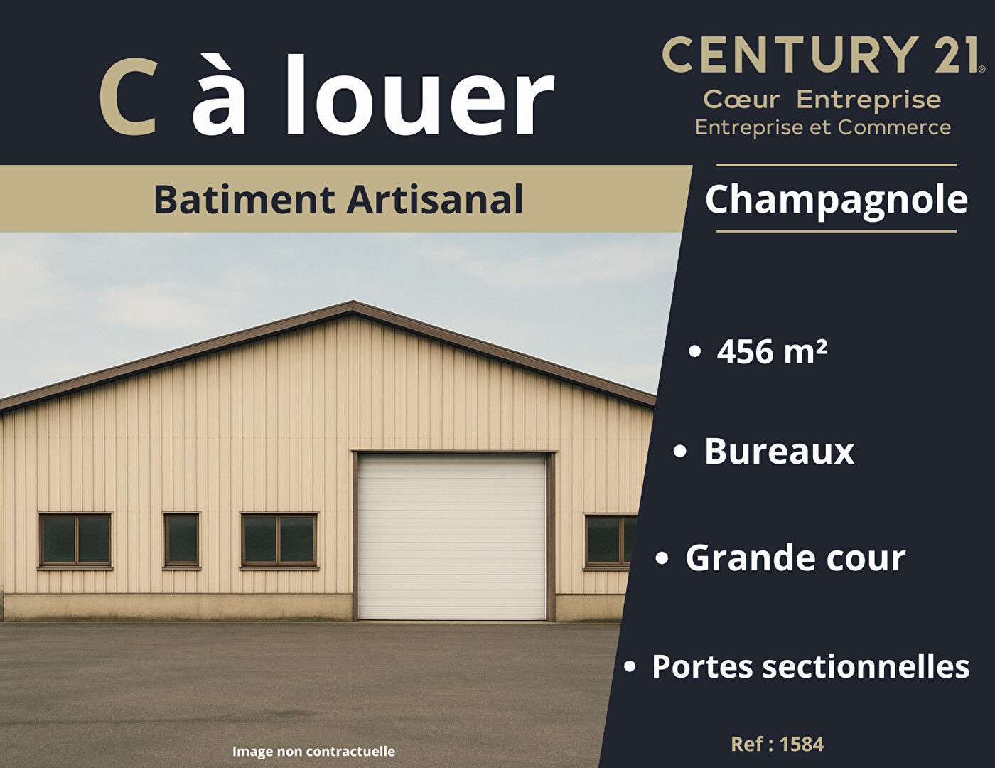 A louer local d'activité 456m² à Champagnole 