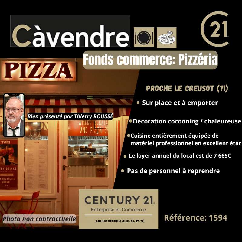 Vente FDC pizzeria village proche du Creusot