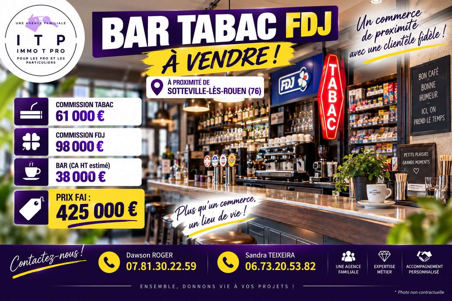 AV beau bar tabac FDJ dans la périphérie de Rouen