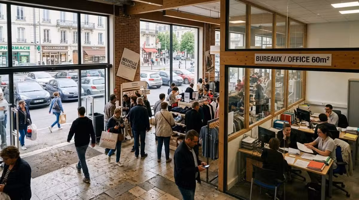 A vendre murs commerciaux 357m² parking à Vichy