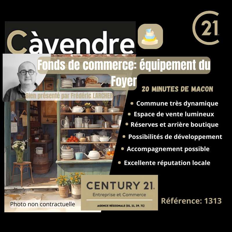 Vente FDC culinaire et arts de la table à Macon