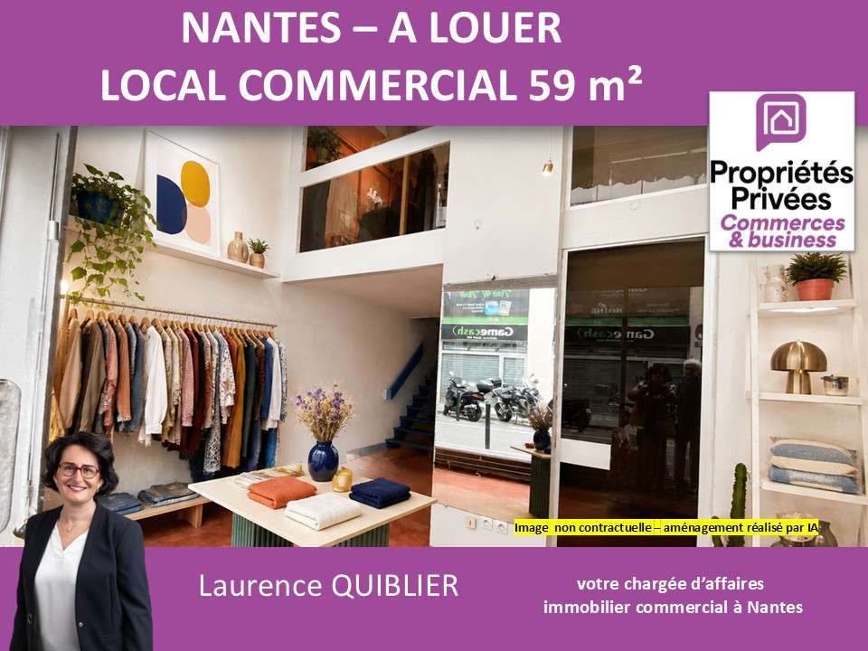 Local commercial 59m² à louer à Nantes centre