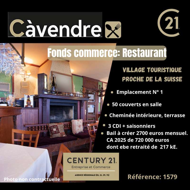Vente restaurant de village station touristique 39