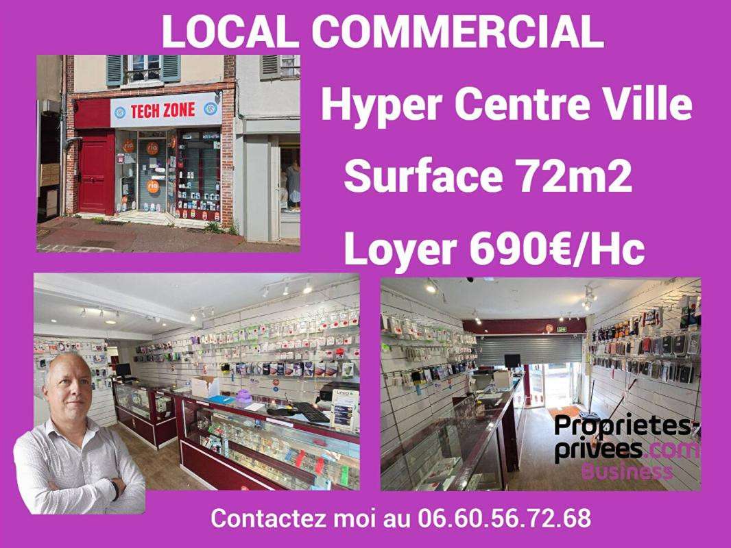 Location beau local commercial à Dreux centre