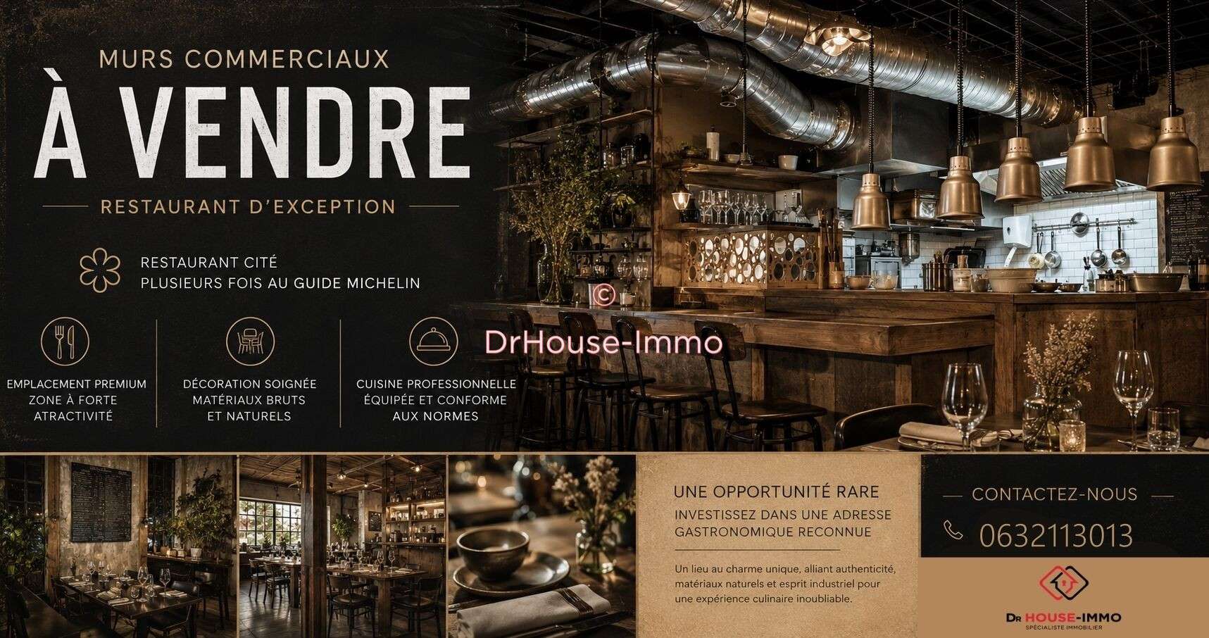 Murs restaurant loués à vendre à St-Étienne centre