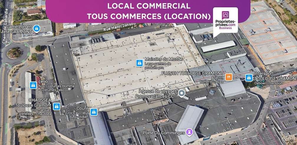 A louer local commercial 285m² àToulouse Gramont 