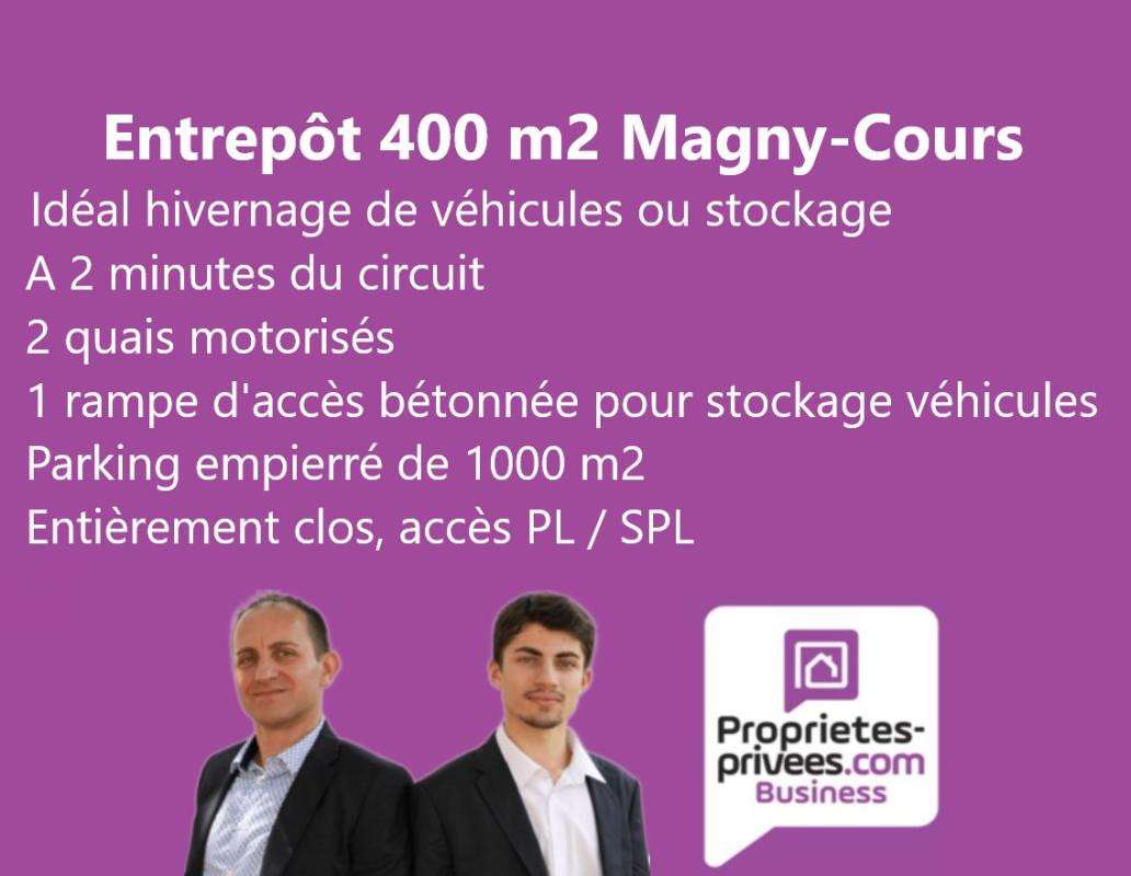 A louer entrepôt 400m² avec 2 quais PL Magny-Cours
