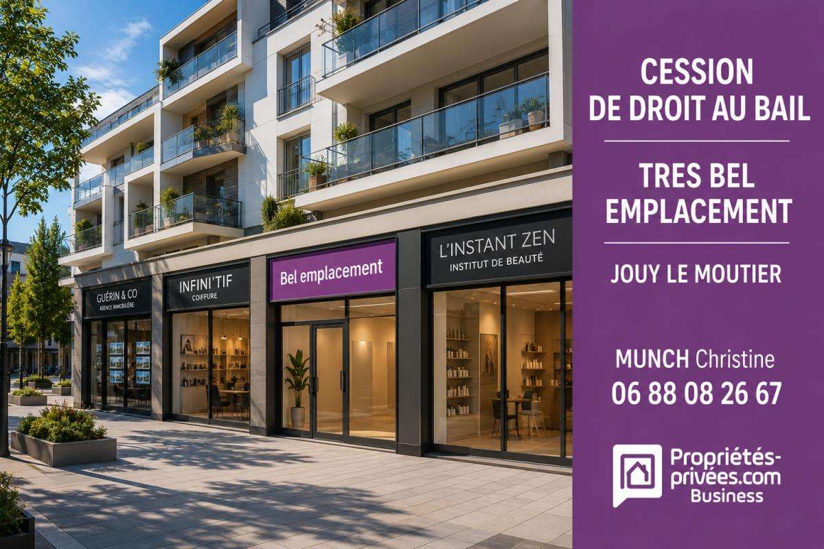 Cède droit au bail local 100m² à Jouy-le-Moutier