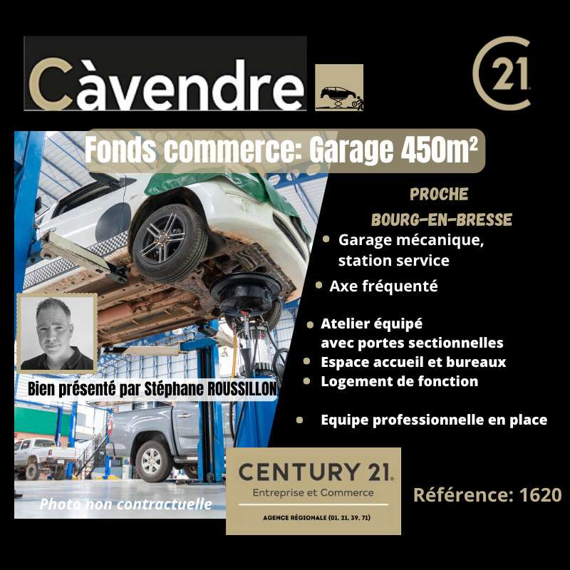 Vente garage mécanique proche de Bourg en Bresse