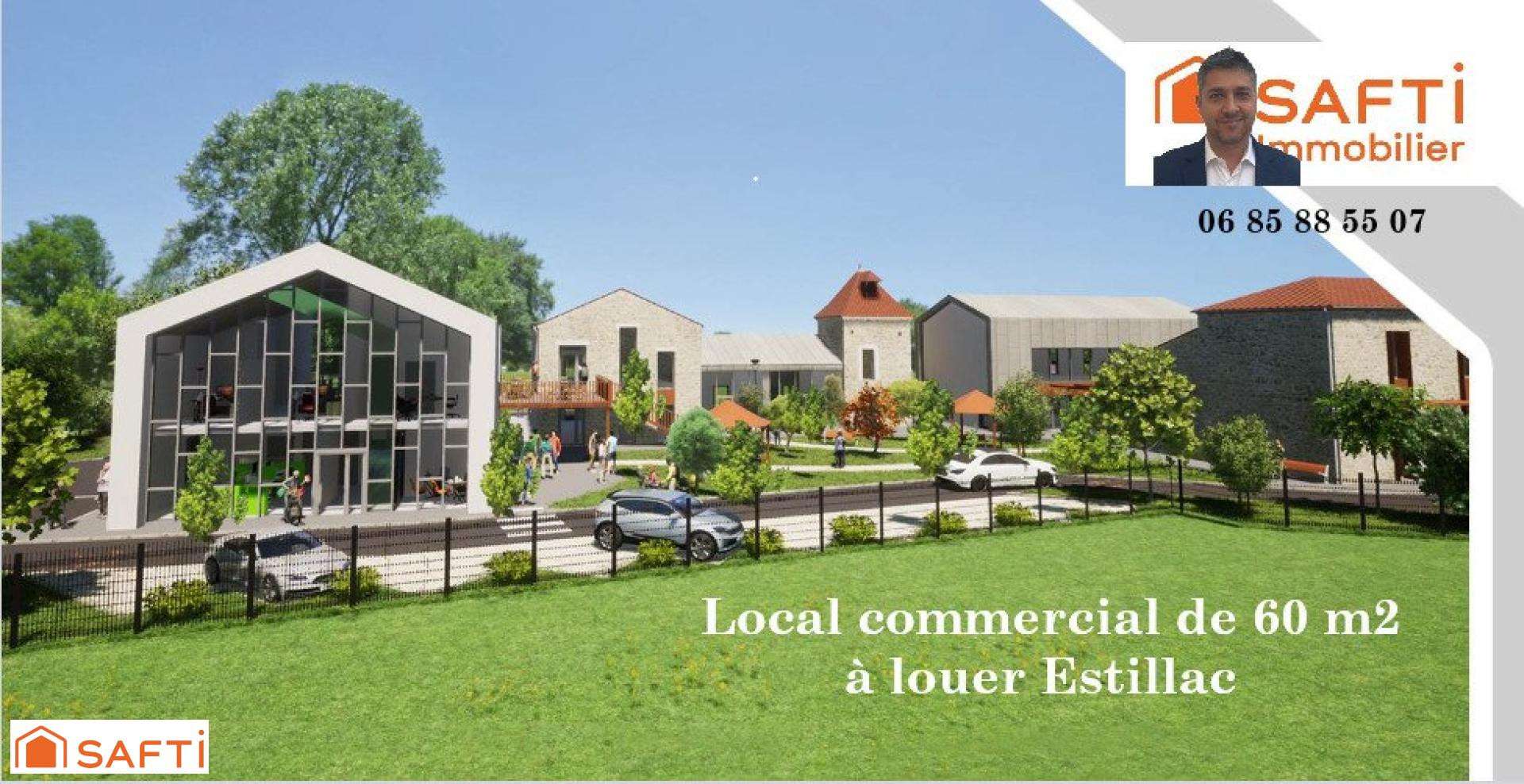 Local commercial vide 60m² à louer à Estillac